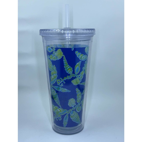 Two Lilly Pulitzer Cold Tumblers with Straws - Picture 8 of 9